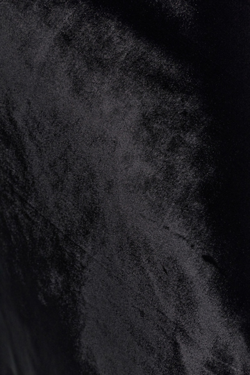 Dorothee Schumacher Bias-cut midi-skirt in glossy velvet pure black