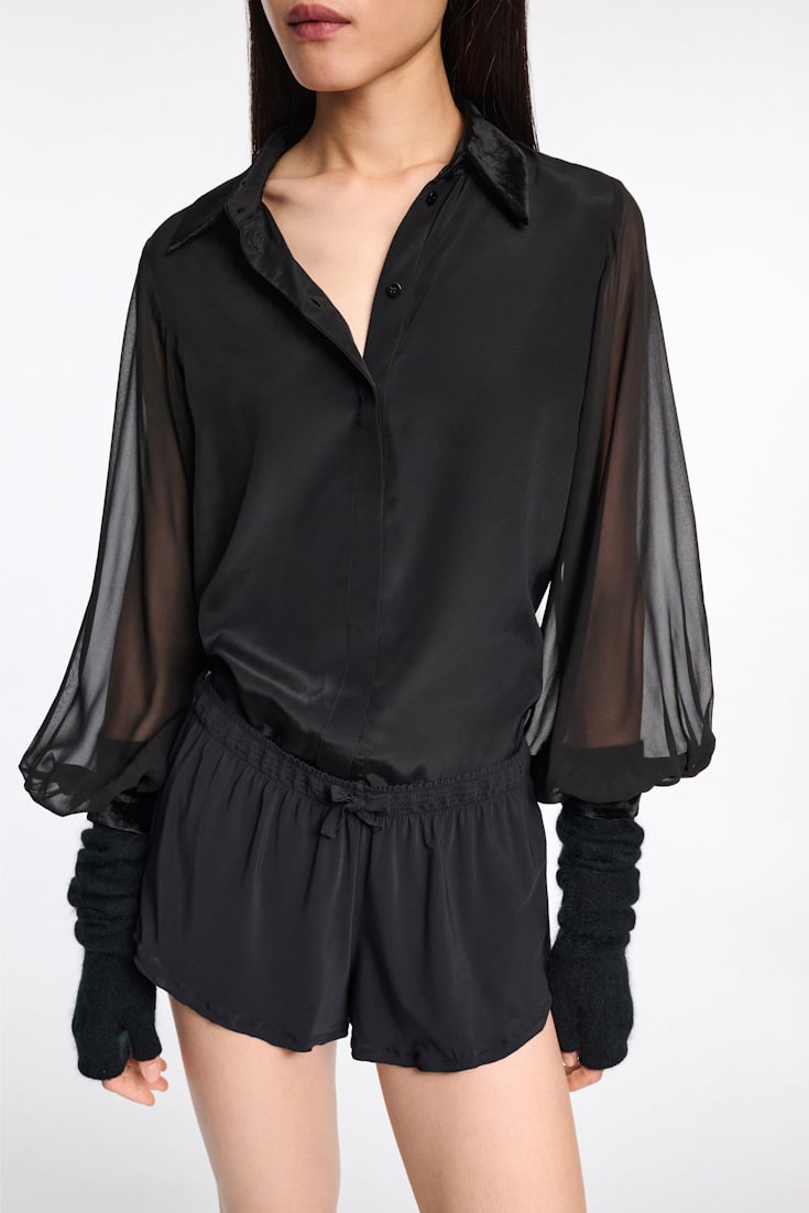 Dorothee Schumacher Material mix blouse pure black