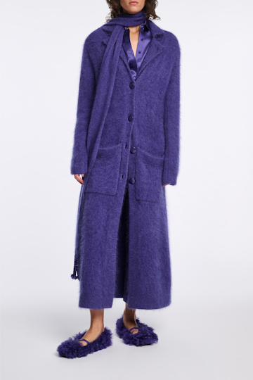Dorothee Schumacher Popover blouse in silk satin iris