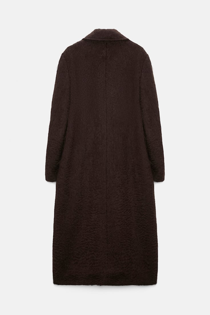 Dorothee Schumacher Mantel aus Woll-Mohair Mix dark chocolate