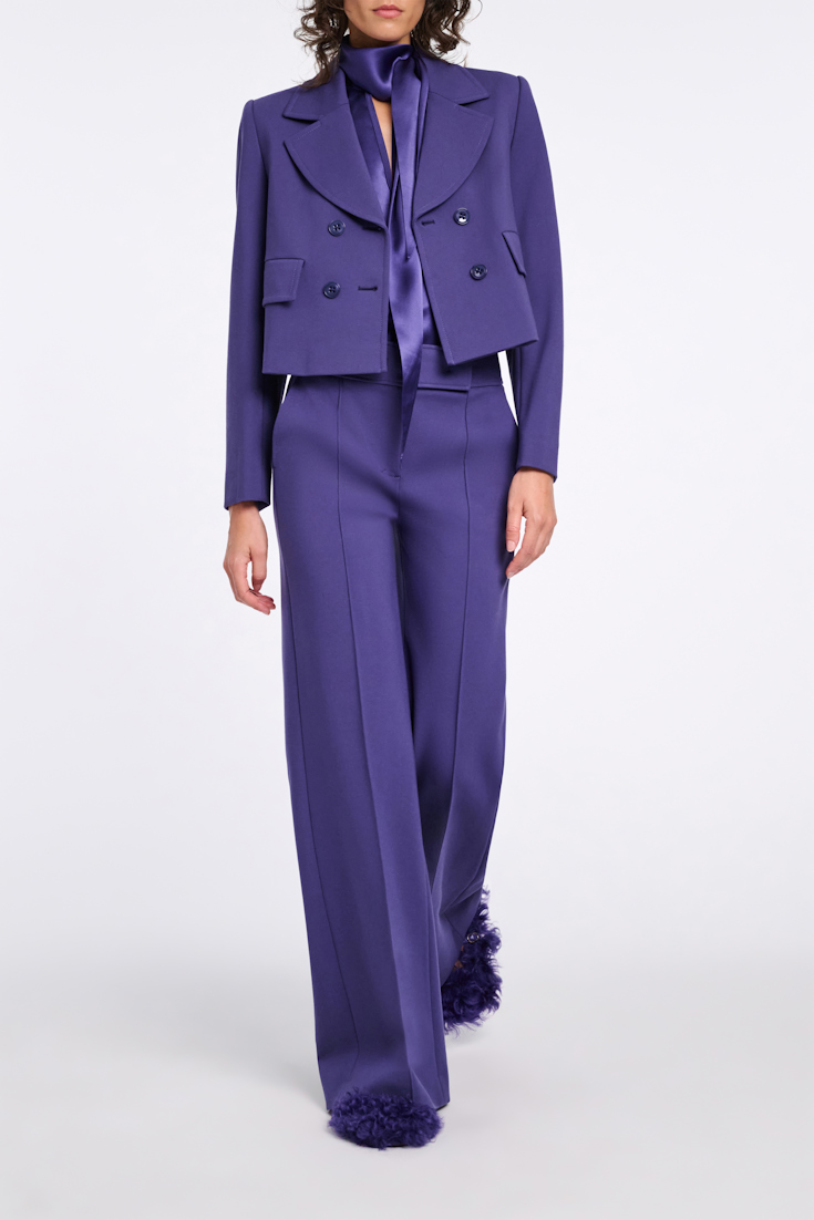 Dorothee Schumacher Cropped blazer in Punto Milano iris