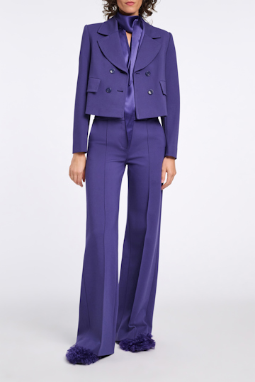 Dorothee Schumacher Cropped blazer in Punto Milano iris