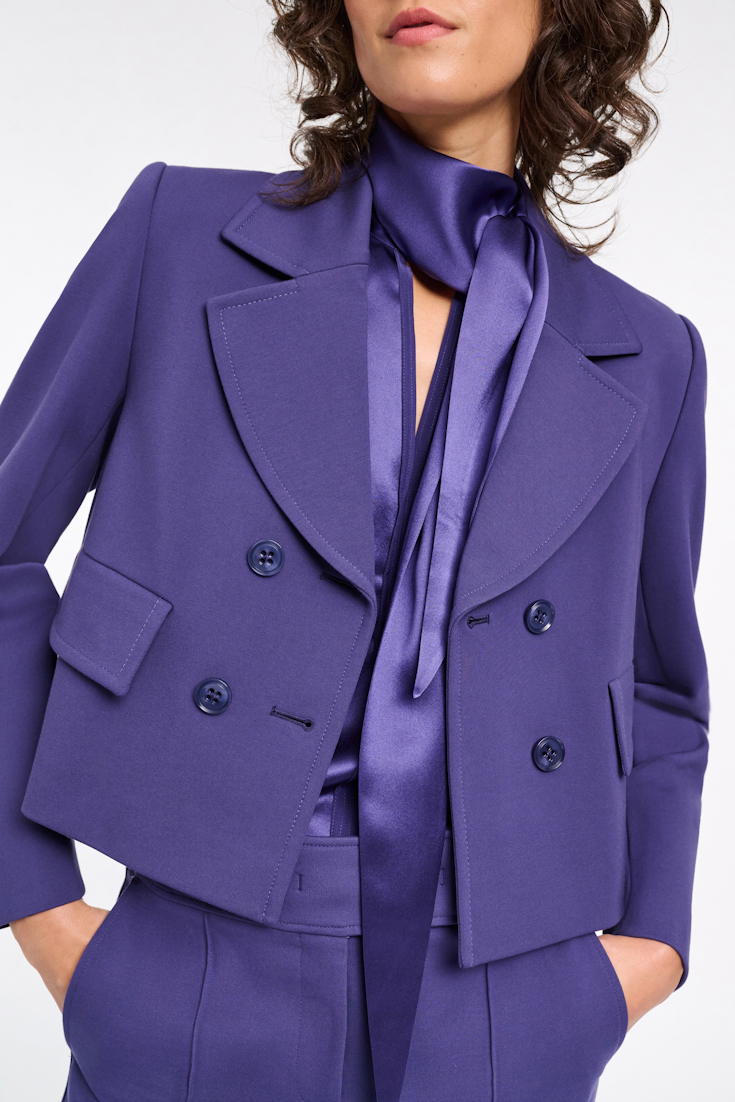 Dorothee Schumacher Cropped blazer in Punto Milano iris