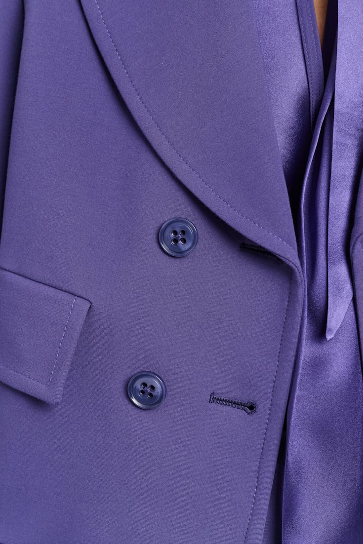 Dorothee Schumacher Cropped blazer in Punto Milano iris