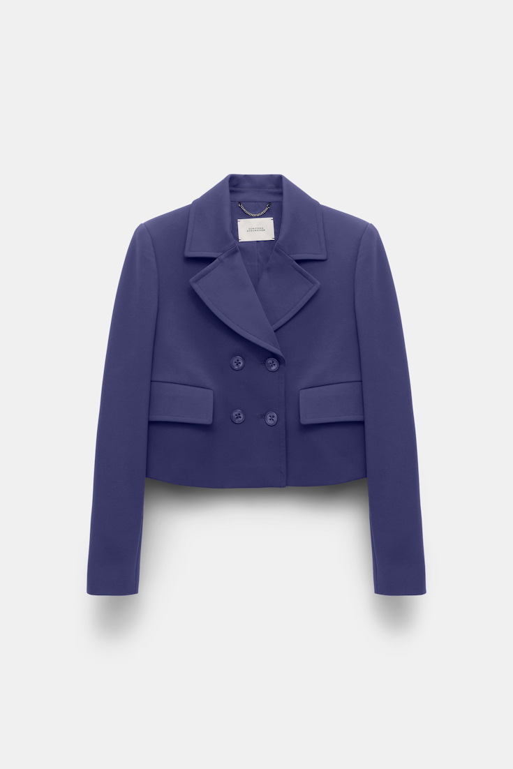 Dorothee Schumacher Cropped blazer in Punto Milano iris