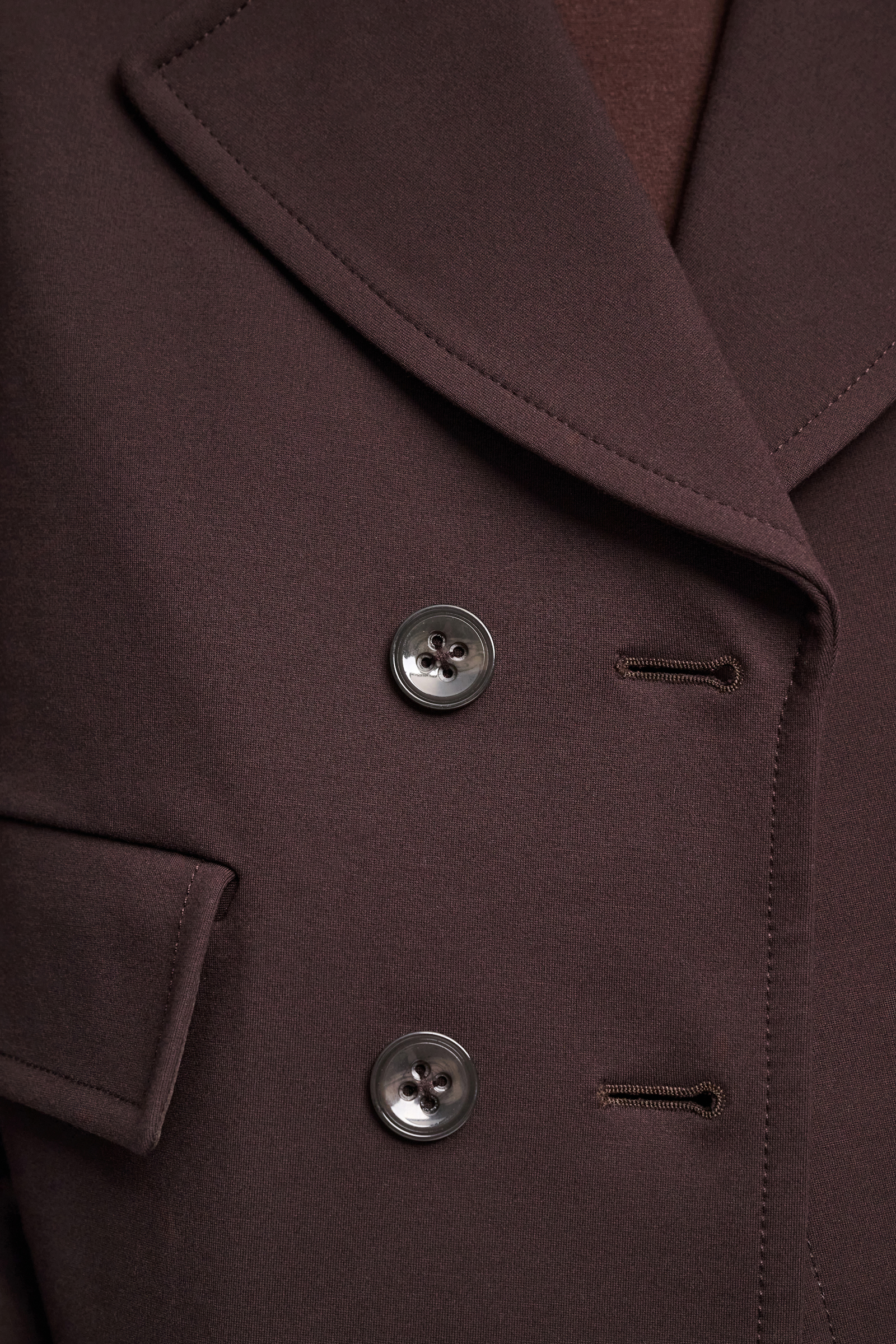 Dorothee Schumacher Cropped blazer in Punto Milano dark chocolate