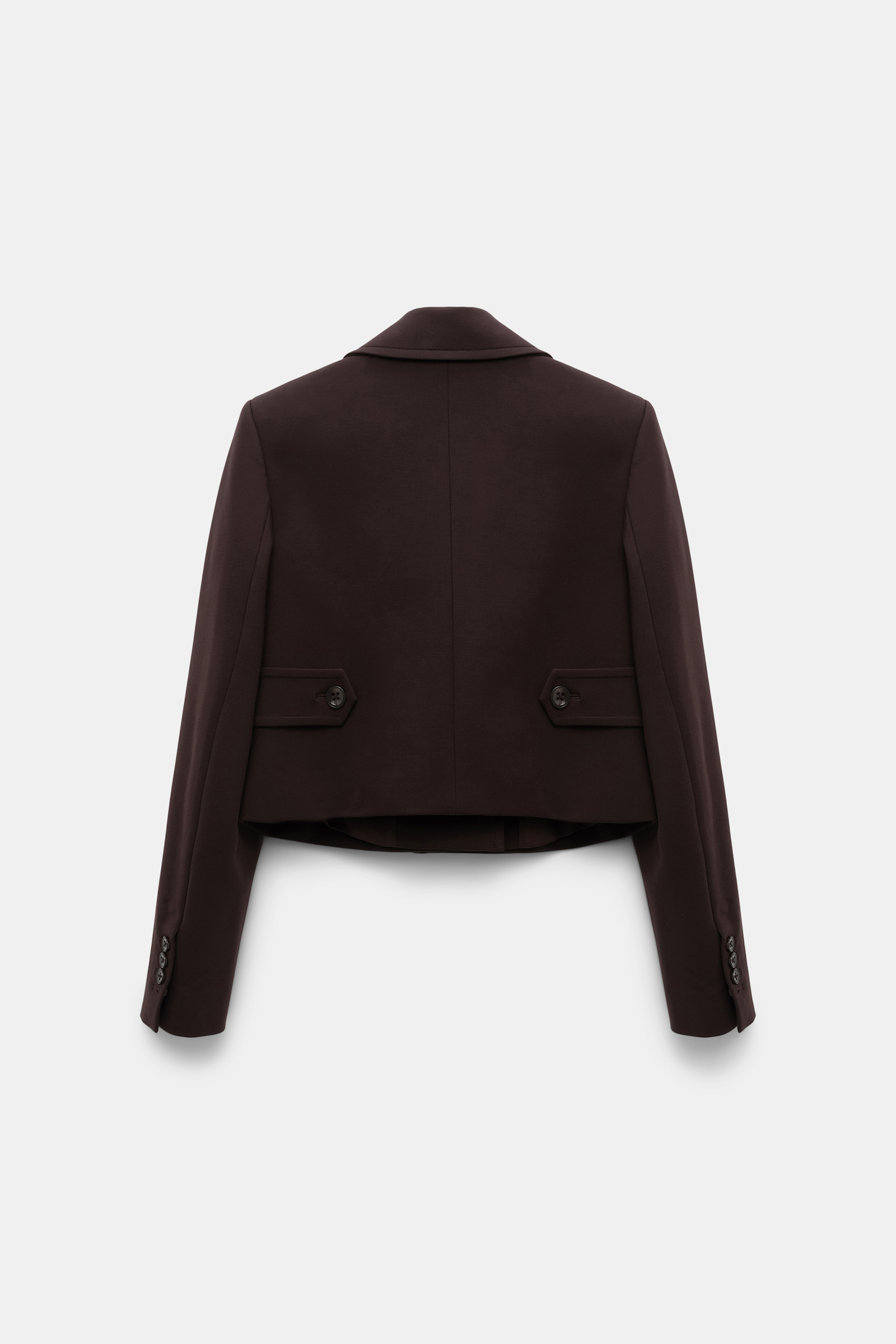Dorothee Schumacher Cropped blazer in Punto Milano dark chocolate