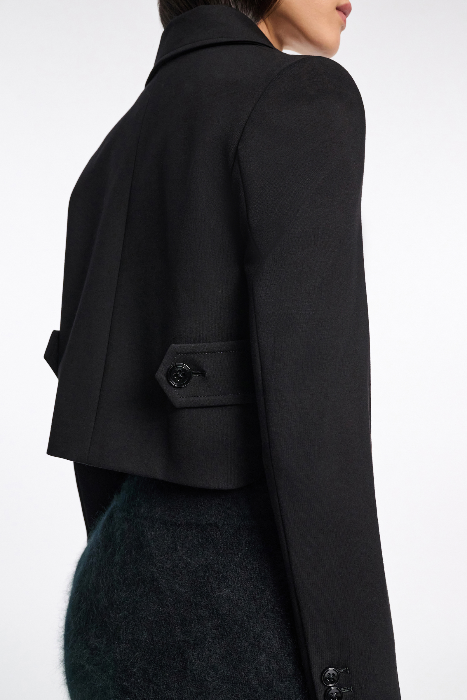 Dorothee Schumacher Cropped blazer in Punto Milano pure black
