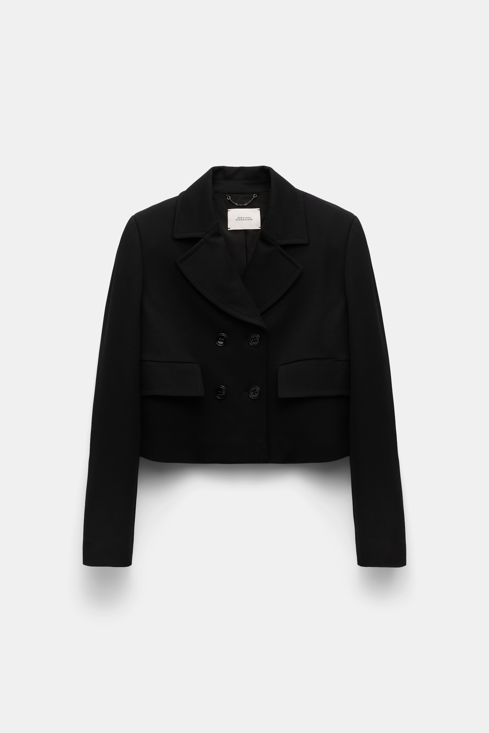 Dorothee Schumacher Cropped blazer in Punto Milano pure black