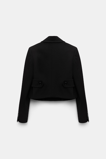 Dorothee Schumacher Cropped blazer in Punto Milano pure black