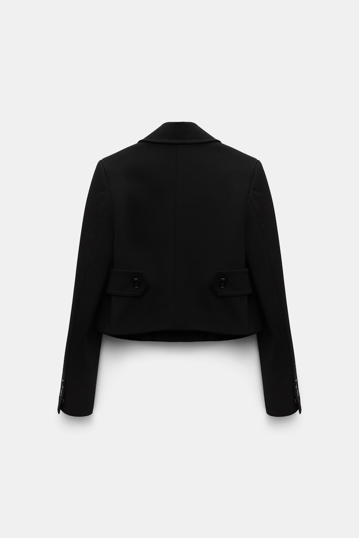 Dorothee Schumacher Cropped blazer in Punto Milano pure black