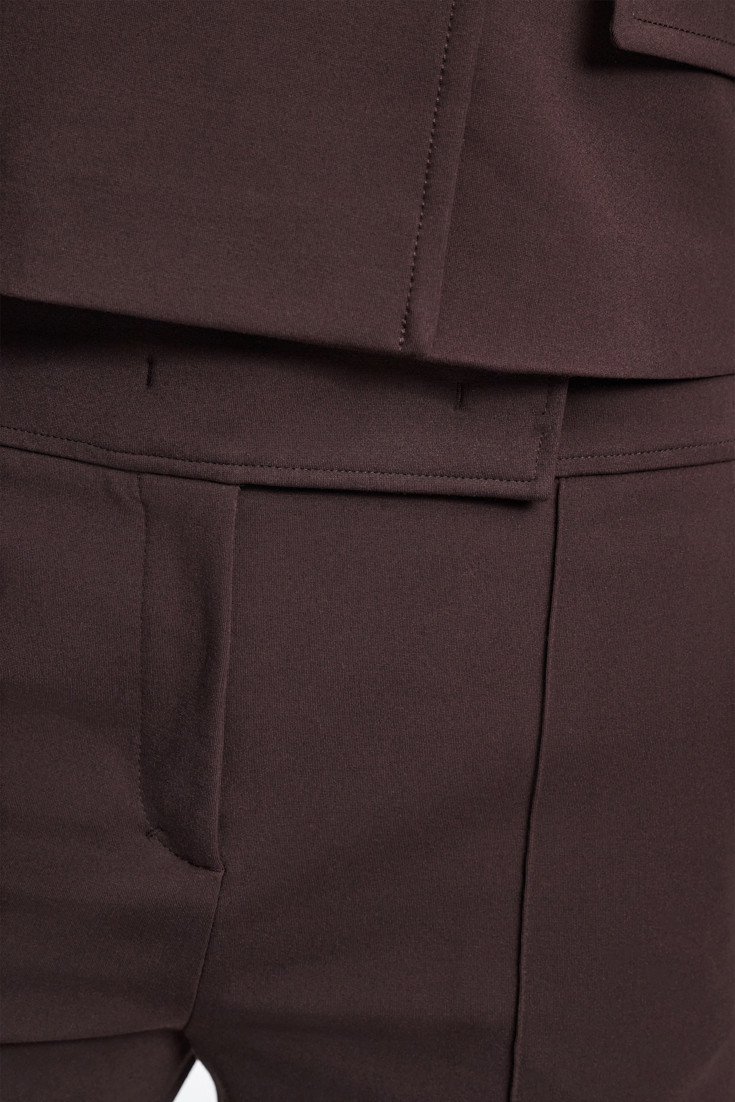 Dorothee Schumacher Hose mit weitem Bein aus Punto Milano dark chocolate