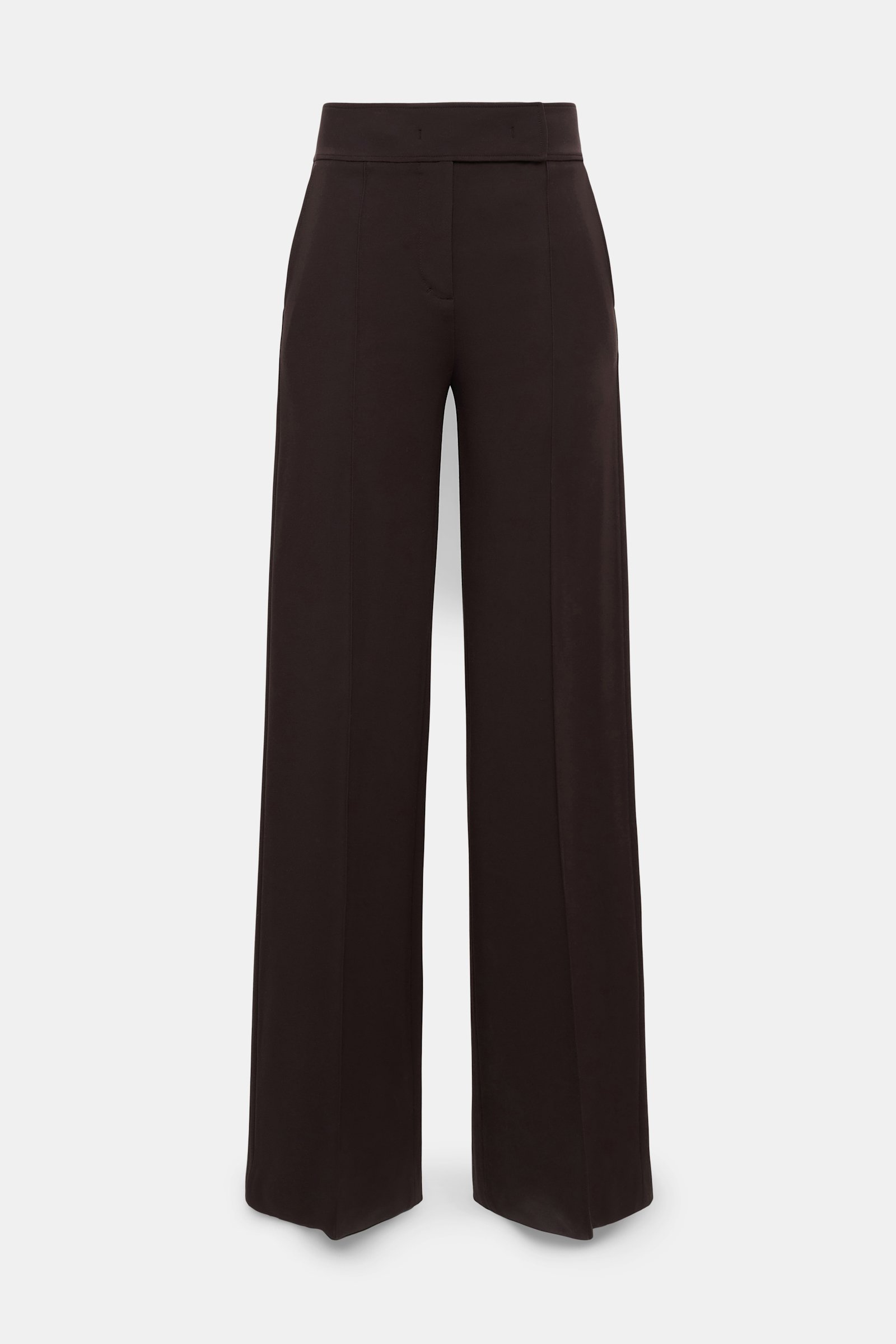 Dorothee Schumacher Hose mit weitem Bein aus Punto Milano dark chocolate