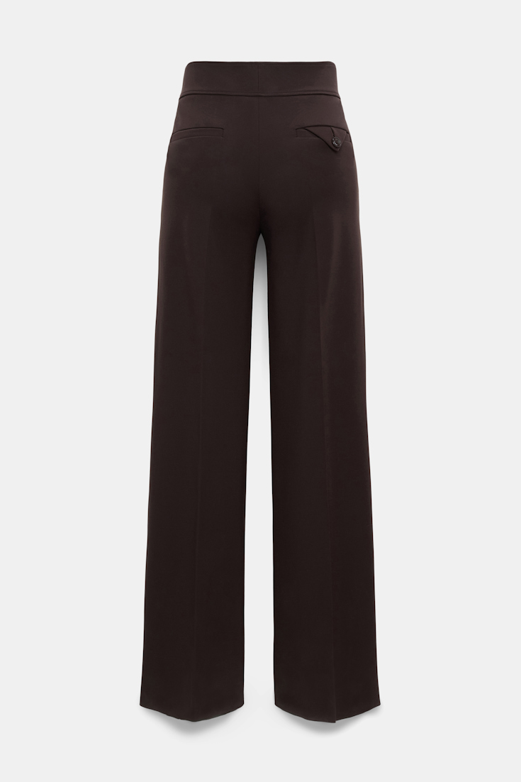 Dorothee Schumacher Hose mit weitem Bein aus Punto Milano dark chocolate