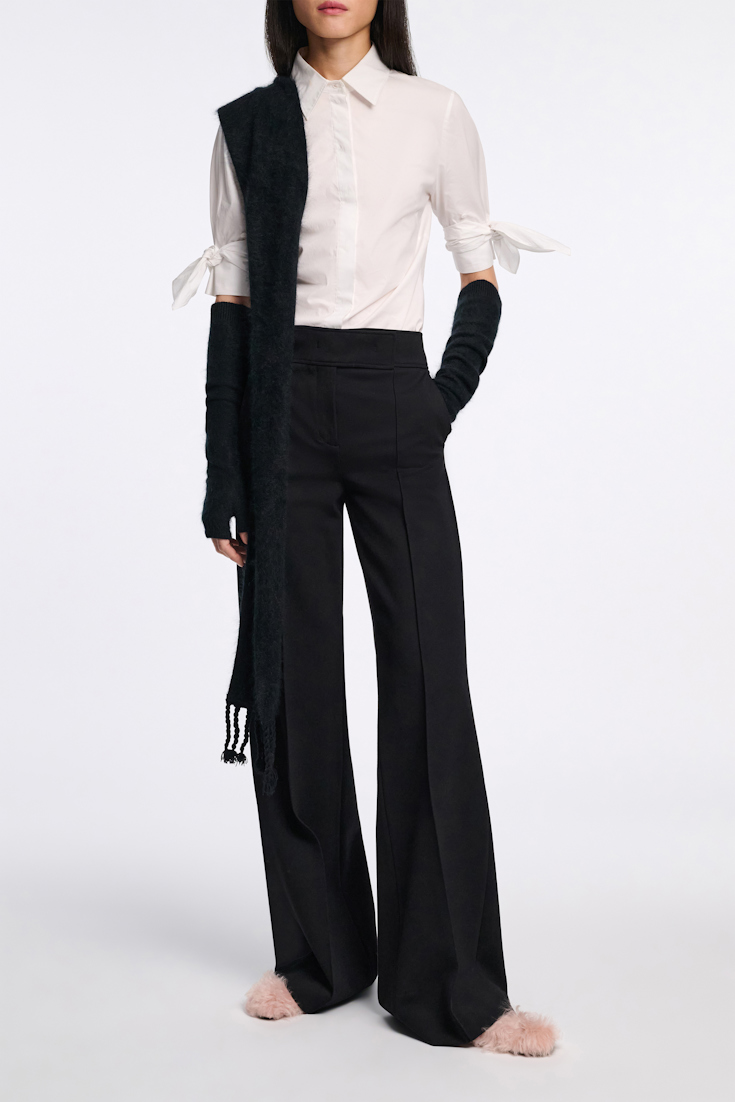 Dorothee Schumacher Wide leg pants in Punto Milano pure black