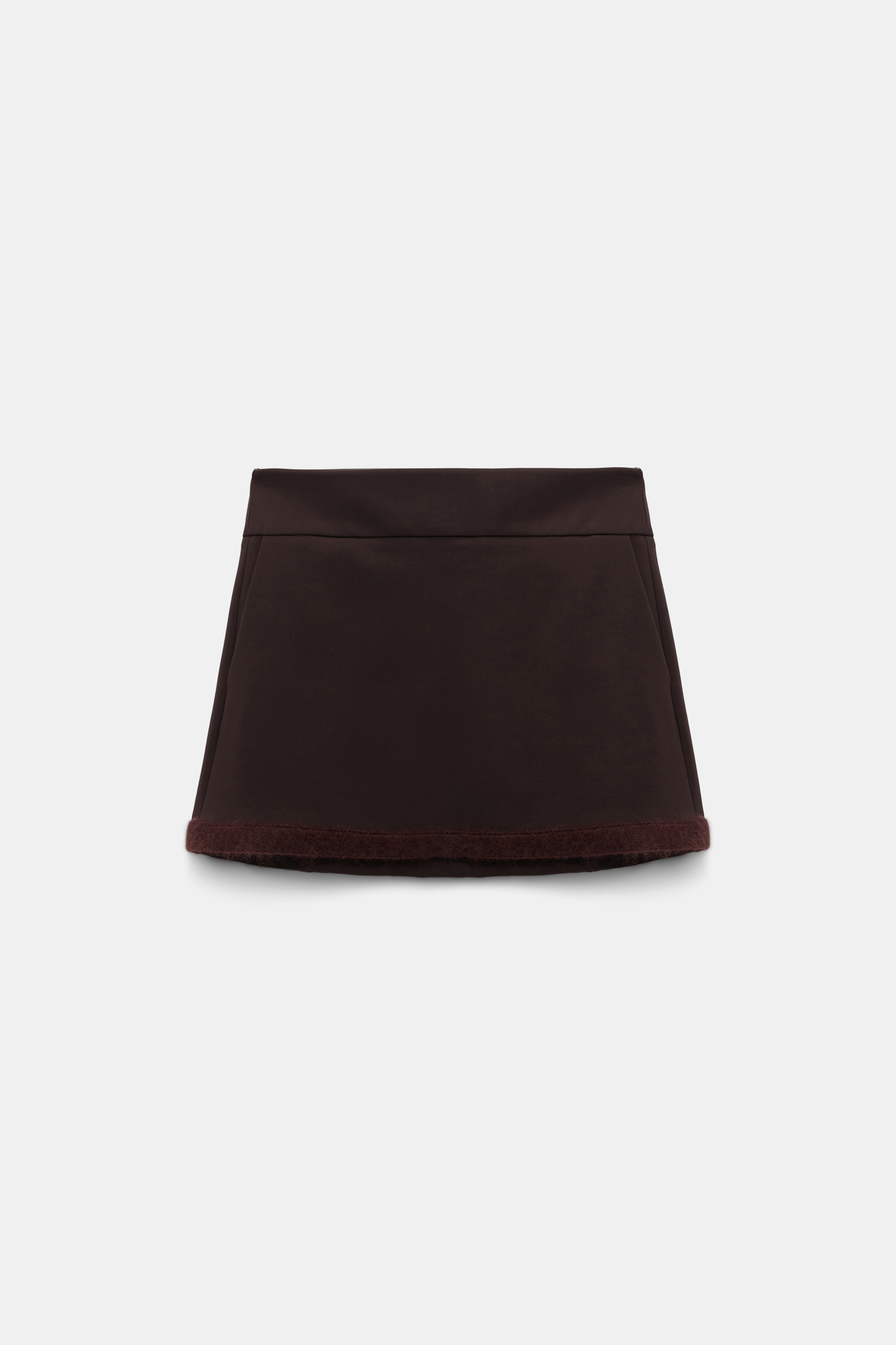 Dorothee Schumacher Miniskirt in Punto Milano dark chocolate
