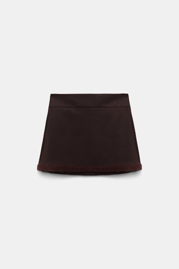 Dorothee Schumacher Miniskirt in Punto Milano dark chocolate