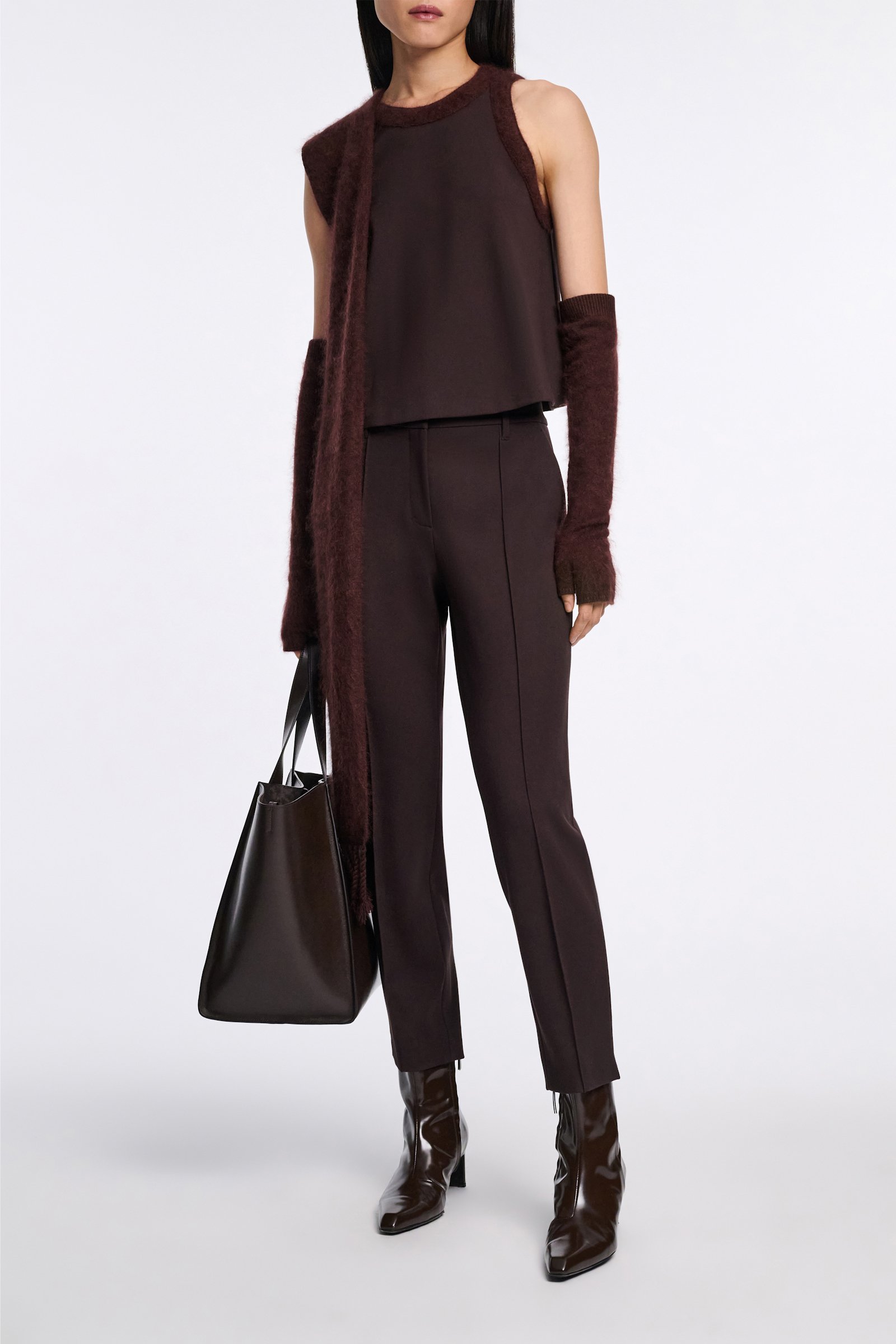 Dorothee Schumacher Shell in Punto Milano dark chocolate