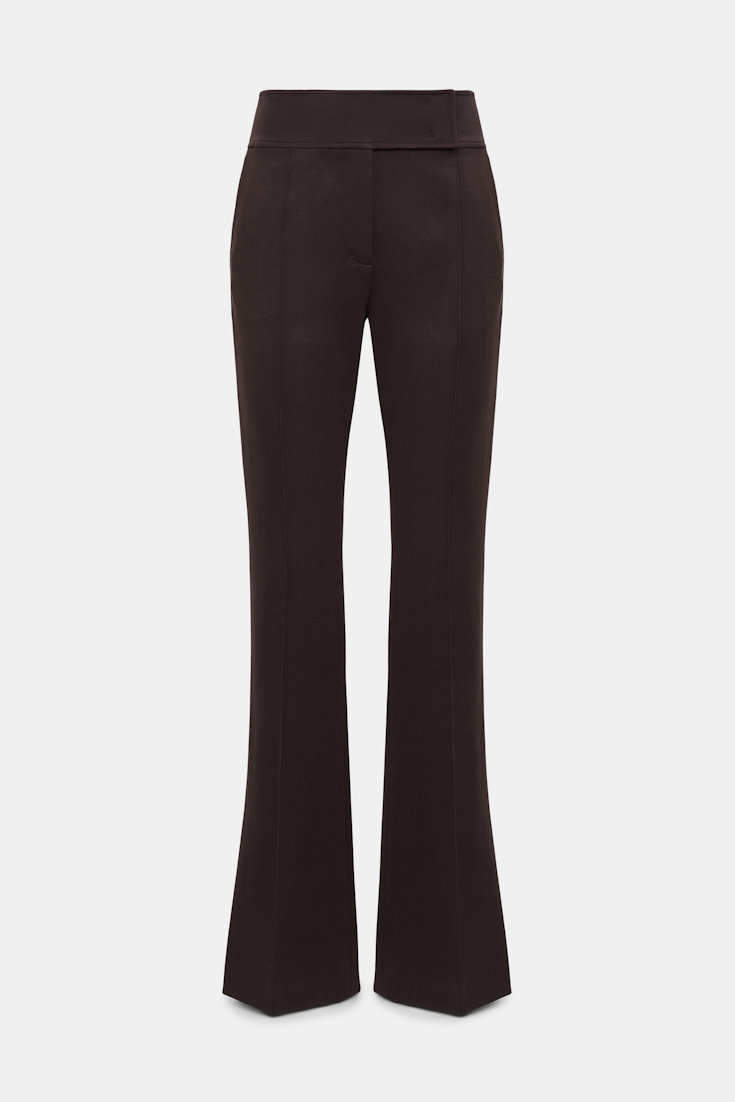 Dorothee Schumacher Bootcut Hose aus Punto Milano dark chocolate