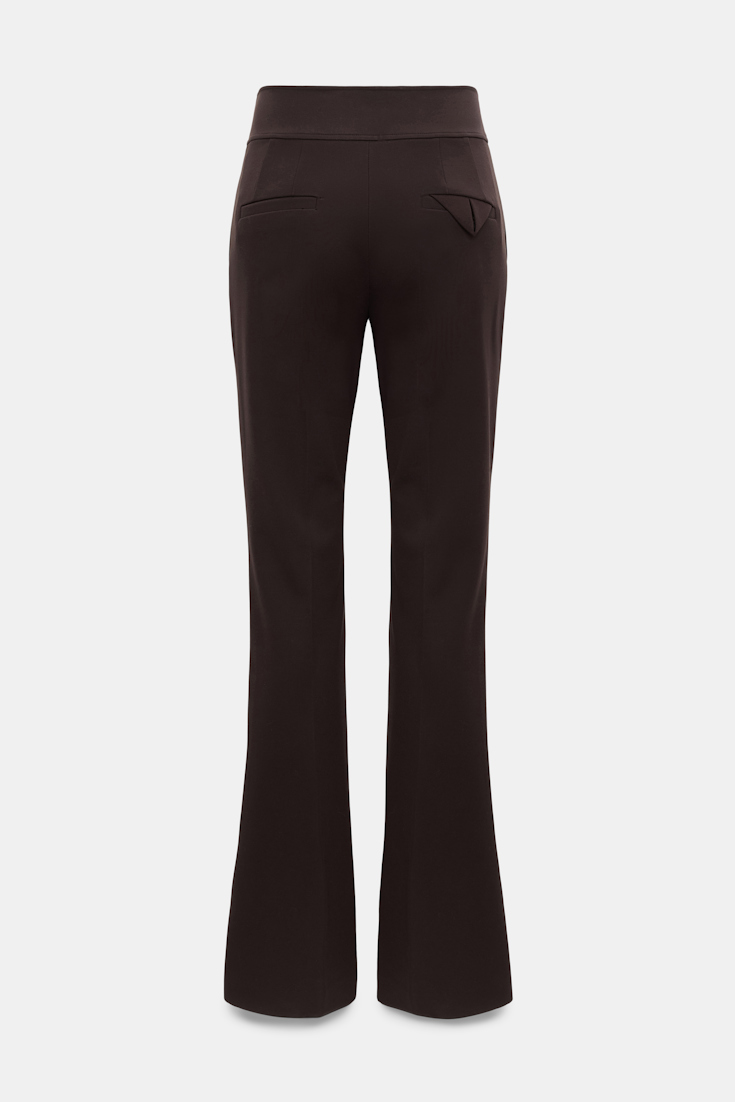 Dorothee Schumacher Bootcut Hose aus Punto Milano dark chocolate