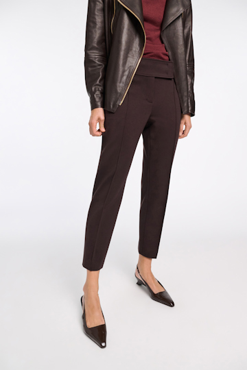 Dorothee Schumacher Cigarette pants in Punto Milano dark chocolate