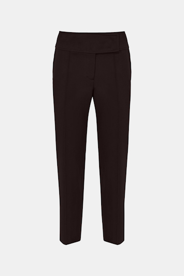 Dorothee Schumacher Cigarette pants in Punto Milano dark chocolate