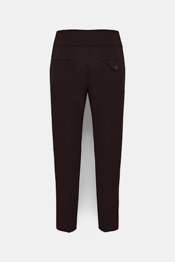 Dorothee Schumacher Cigarette pants in Punto Milano dark chocolate
