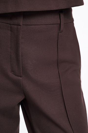 Dorothee Schumacher Cigarette pants in Punto Milano dark chocolate
