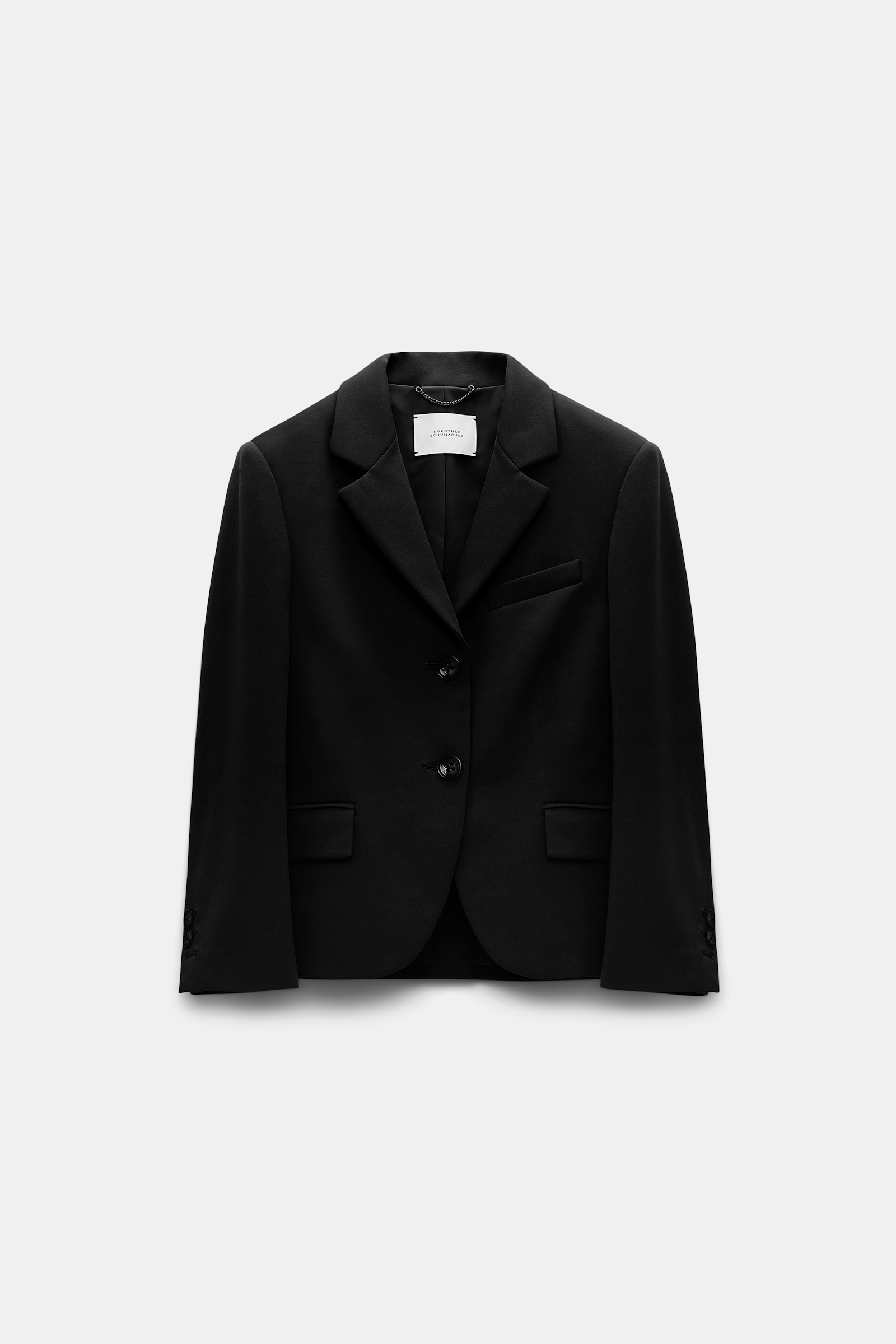Dorothee Schumacher Cropped blazer in Punto Milano pure black