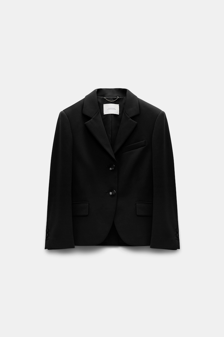 Dorothee Schumacher Cropped blazer in Punto Milano pure black