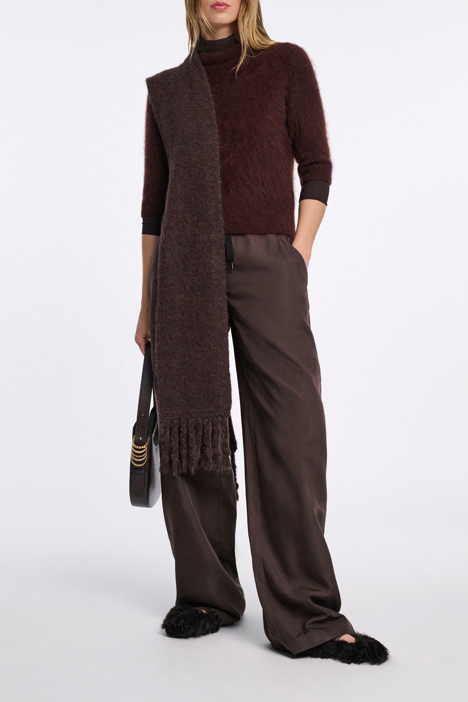 Dorothee Schumacher Nylon pants dark chocolate