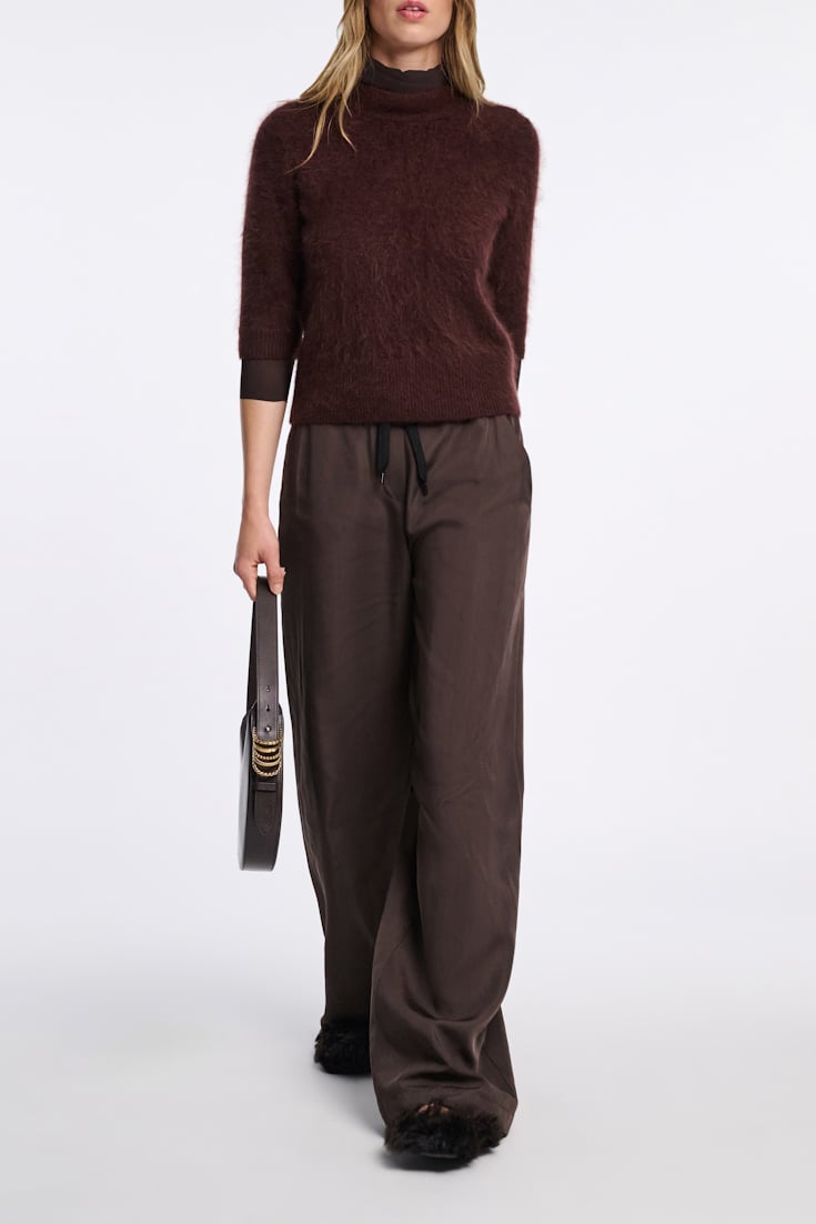 Dorothee Schumacher Nylon pants dark chocolate