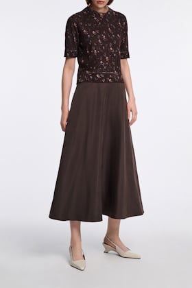 Dorothee Schumacher Nylon skirt dark chocolate