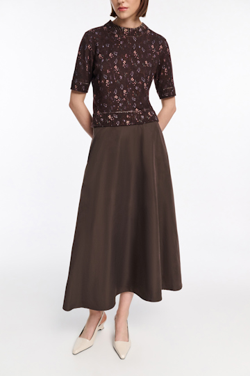 Dorothee Schumacher Nylon skirt dark chocolate