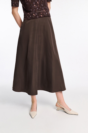 Dorothee Schumacher Nylon skirt dark chocolate
