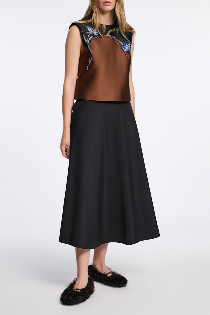 Dorothee Schumacher Nylon skirt pure black