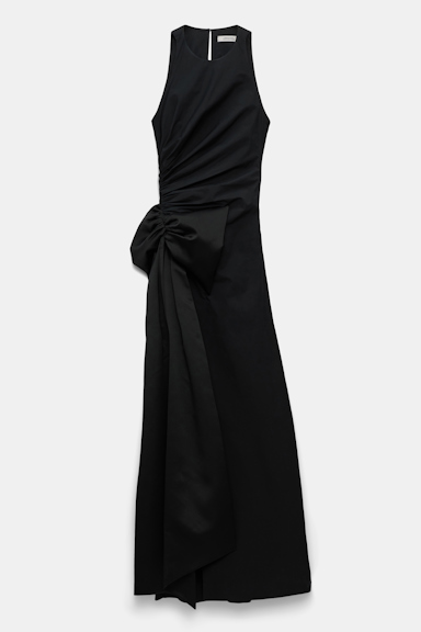 Dorothee Schumacher Long dress with maxi bow pure black