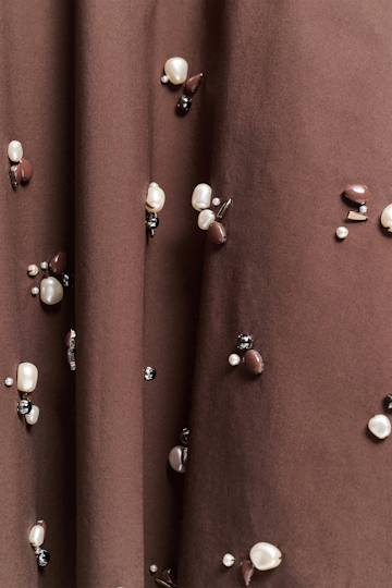 Dorothee Schumacher Hand-embellished swing skirt chocolate