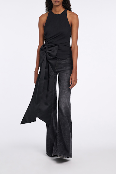 Dorothee Schumacher Top with maxi bow pure black
