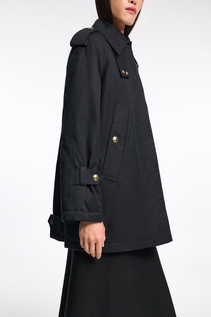 Dorothee Schumacher Short cotton coat pure black