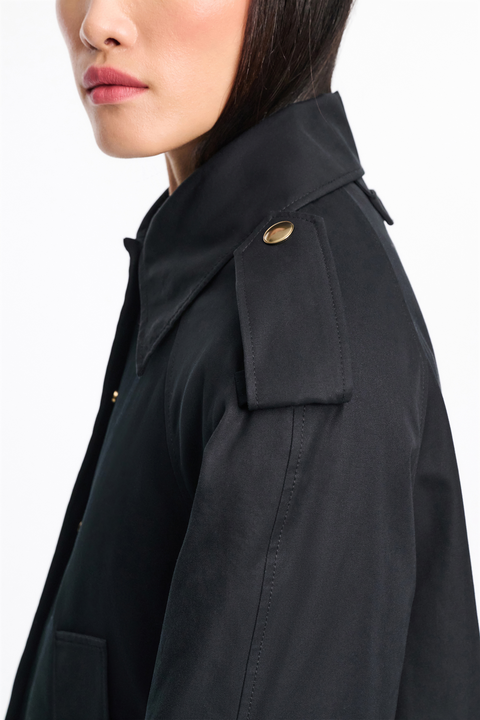 Dorothee Schumacher Short cotton coat pure black
