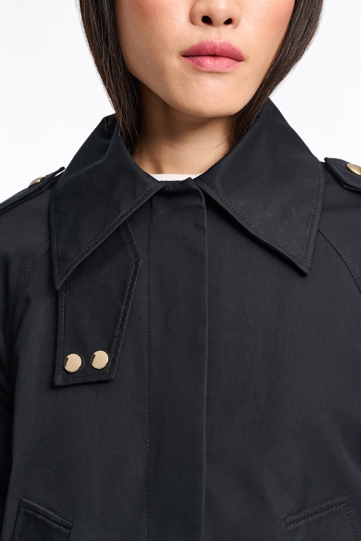 Dorothee Schumacher Short cotton coat pure black