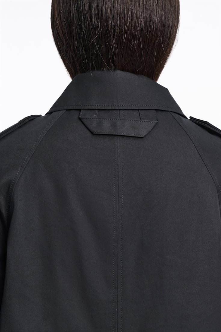 Dorothee Schumacher Short cotton coat pure black