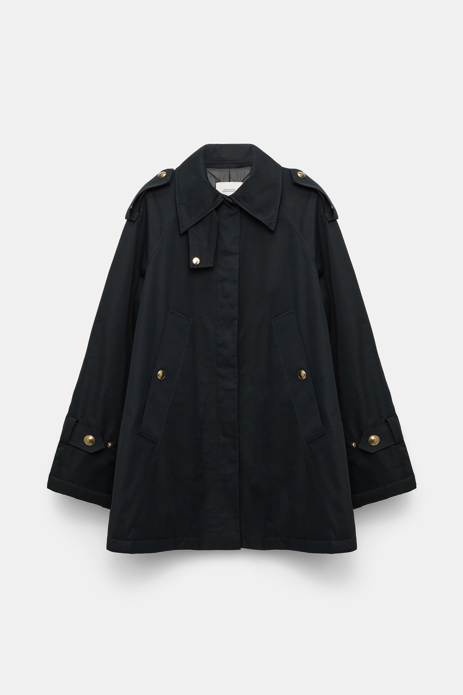 Dorothee Schumacher Short cotton coat pure black
