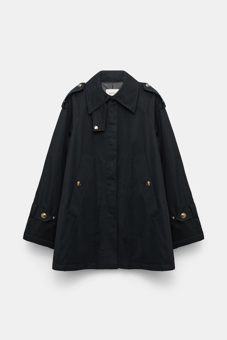 Dorothee Schumacher Short cotton coat pure black