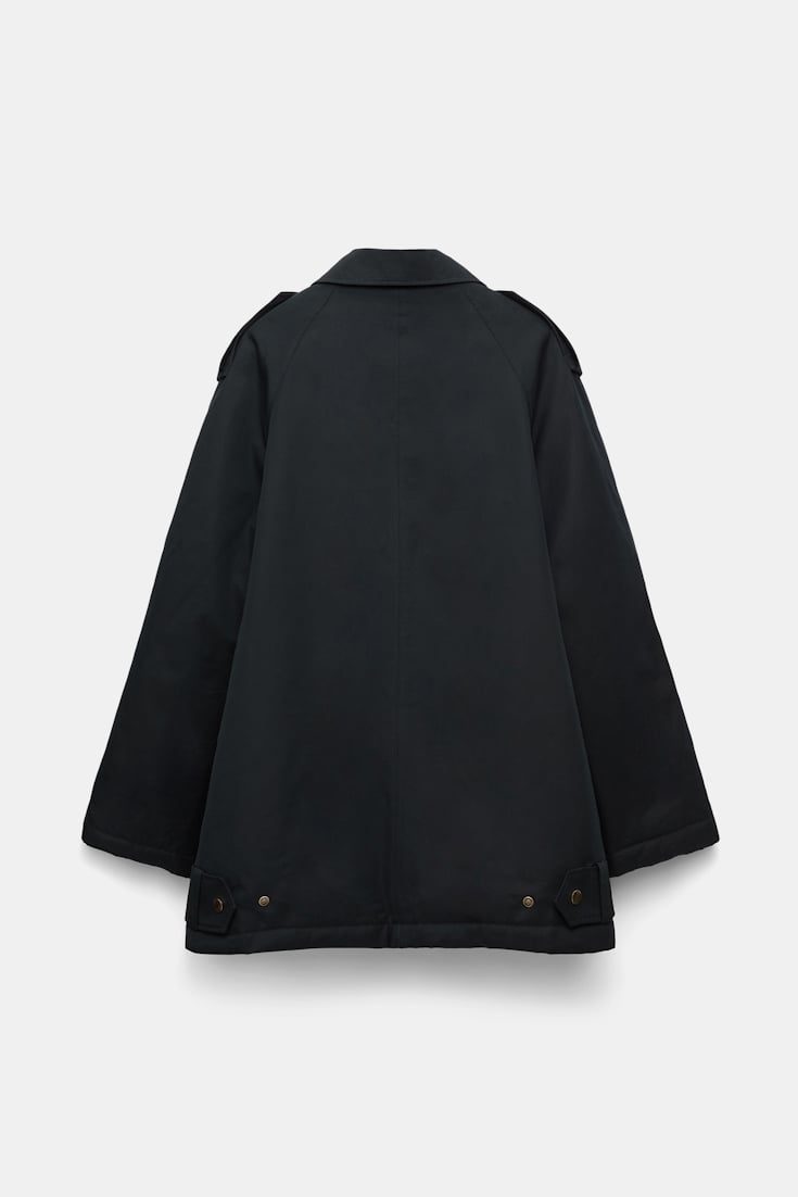 Dorothee Schumacher Short cotton coat pure black