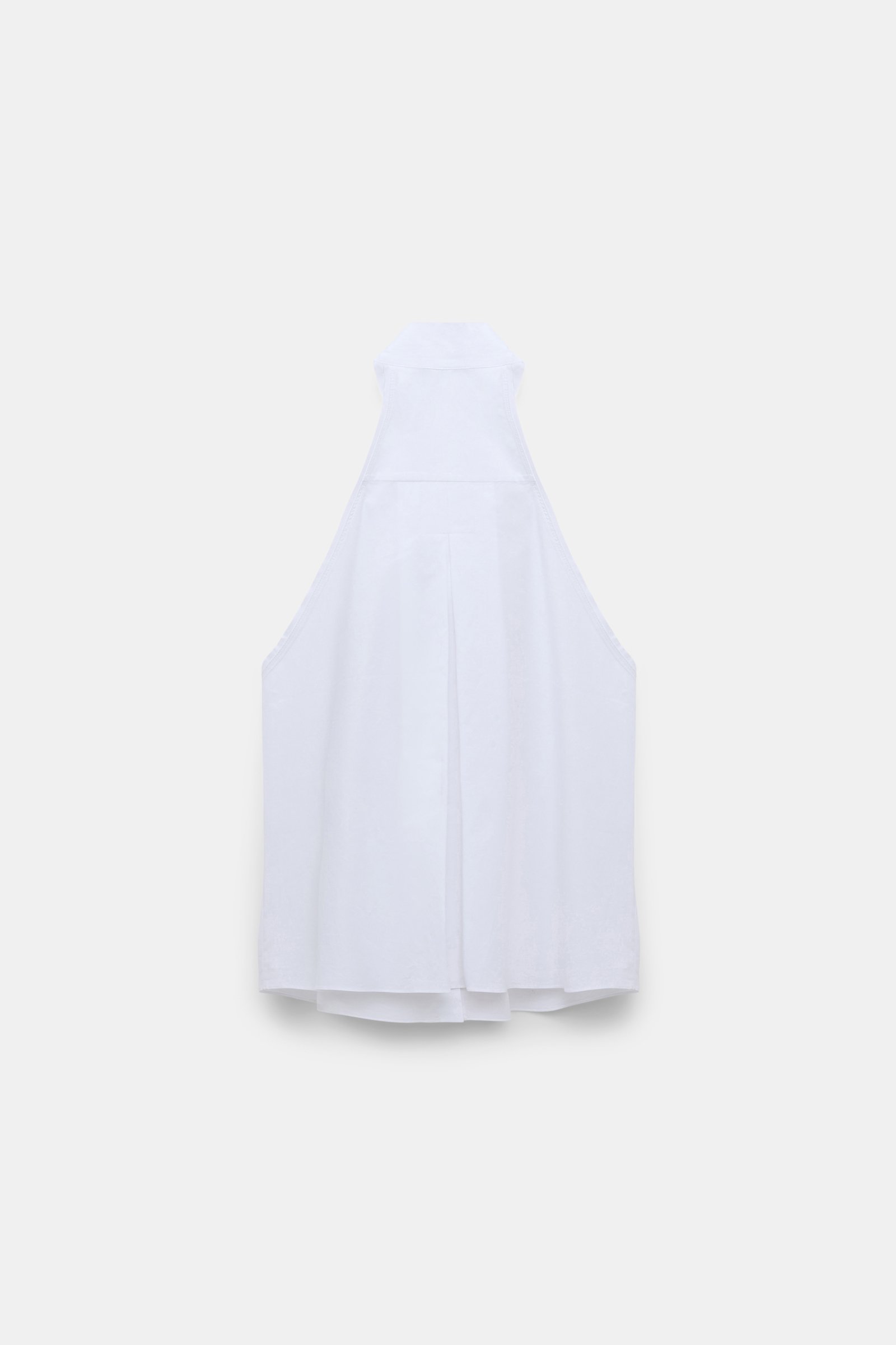 Dorothee Schumacher Stretch poplin sleeveless blouse with draped bow pure white