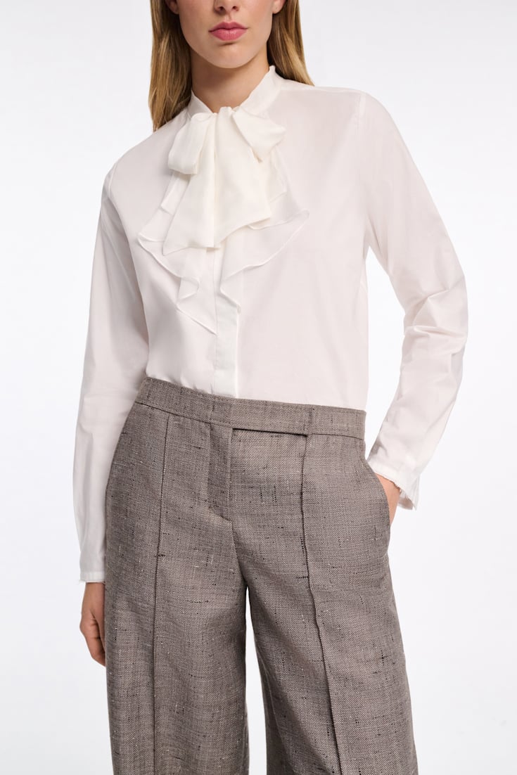 Dorothee Schumacher Bluse mit Schleifen-Element pure white