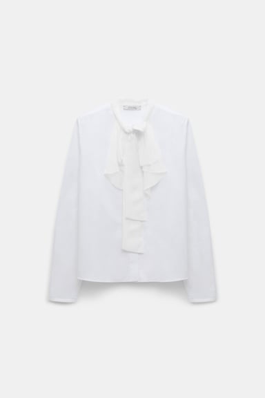 Dorothee Schumacher Bluse mit Schleifen-Element pure white