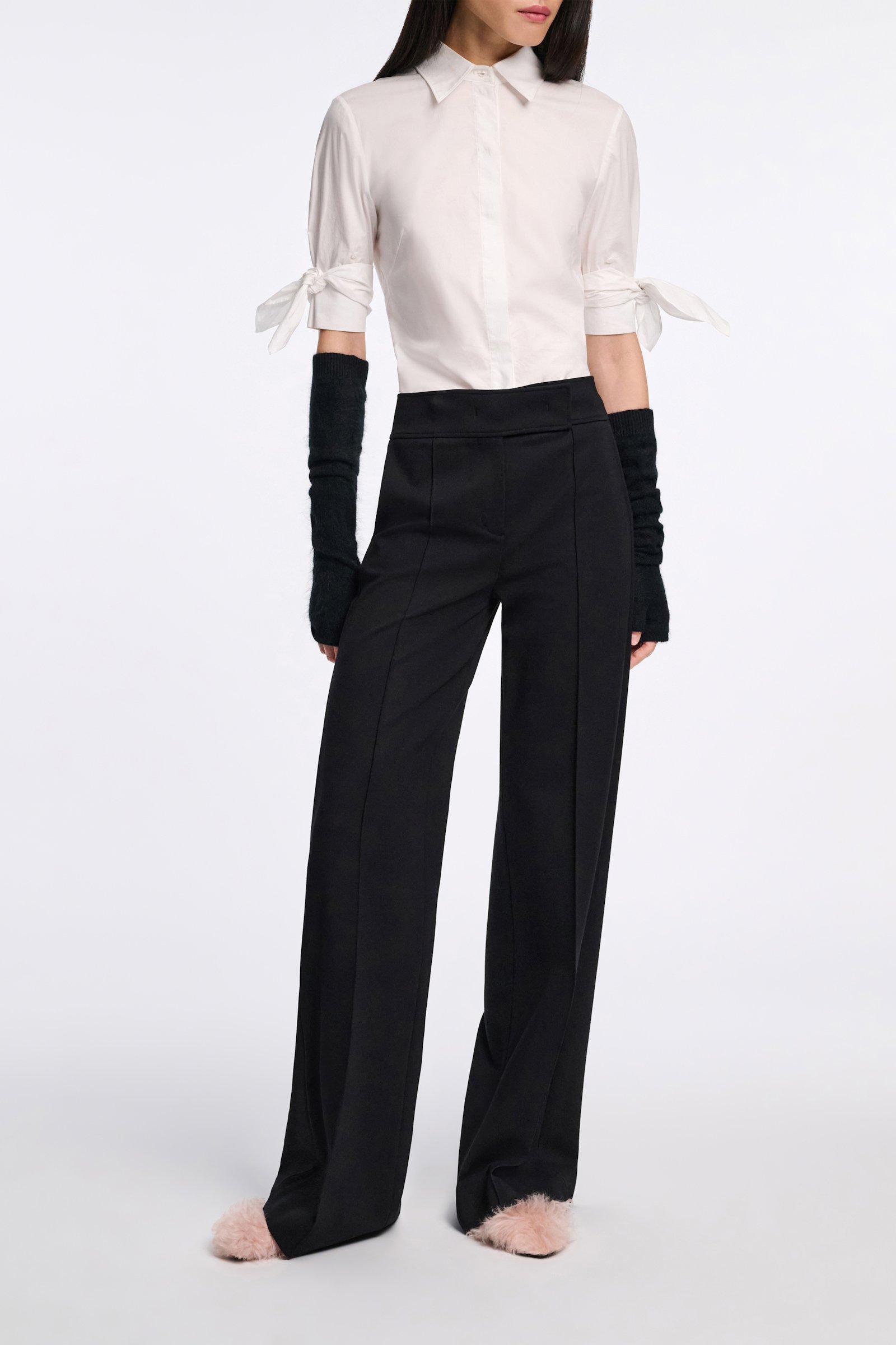 Dorothee Schumacher Halbarm Bluse aus Popeline-Stretch pure white